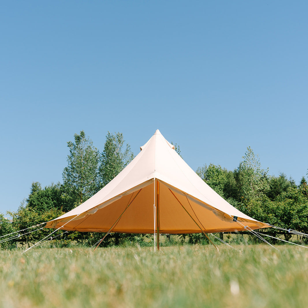 5 Metre Bell Tent With Sides Rolled Up