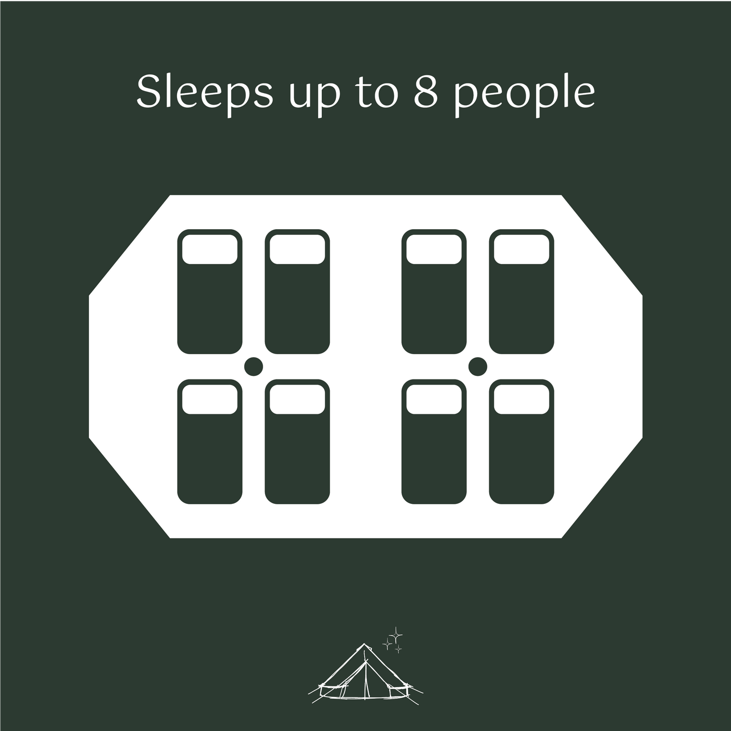 Layout Diagram for Sleeping 8 People