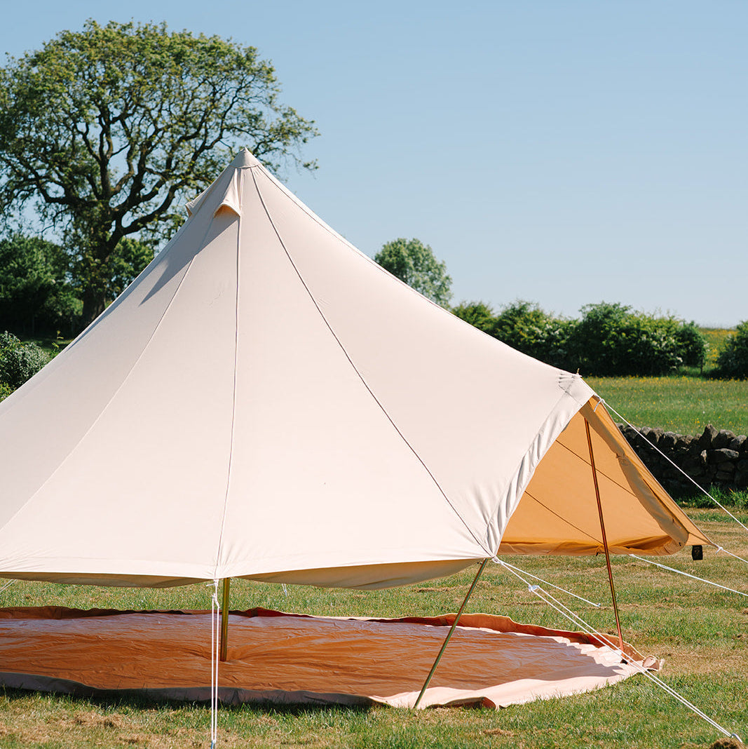 Ultimate 4m Bell Tent Zipped in Ground Sheet – The Bell Tent Shop