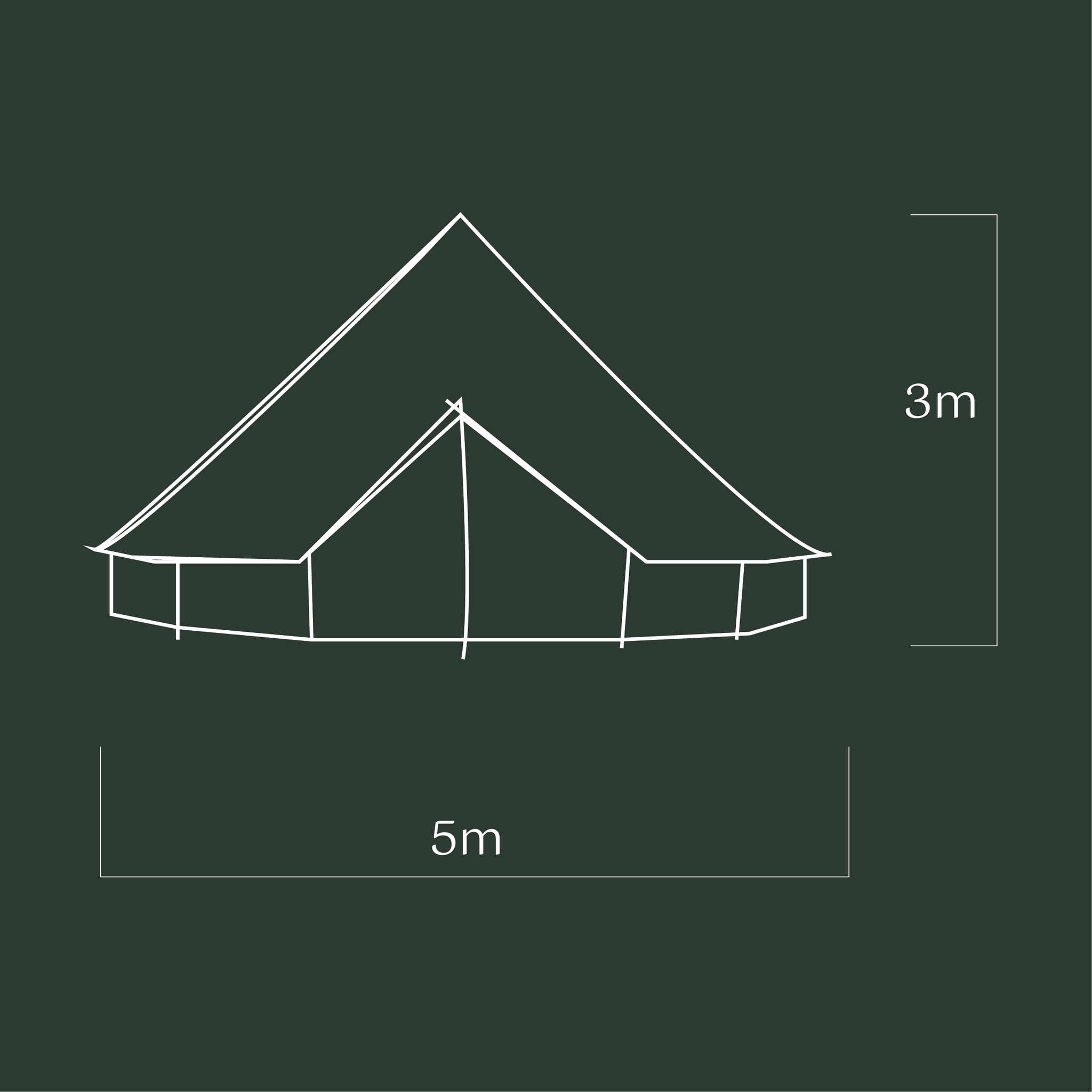Ultimate 5m Bell Tent with Fire Retardant Canvas – The Bell Tent Shop
