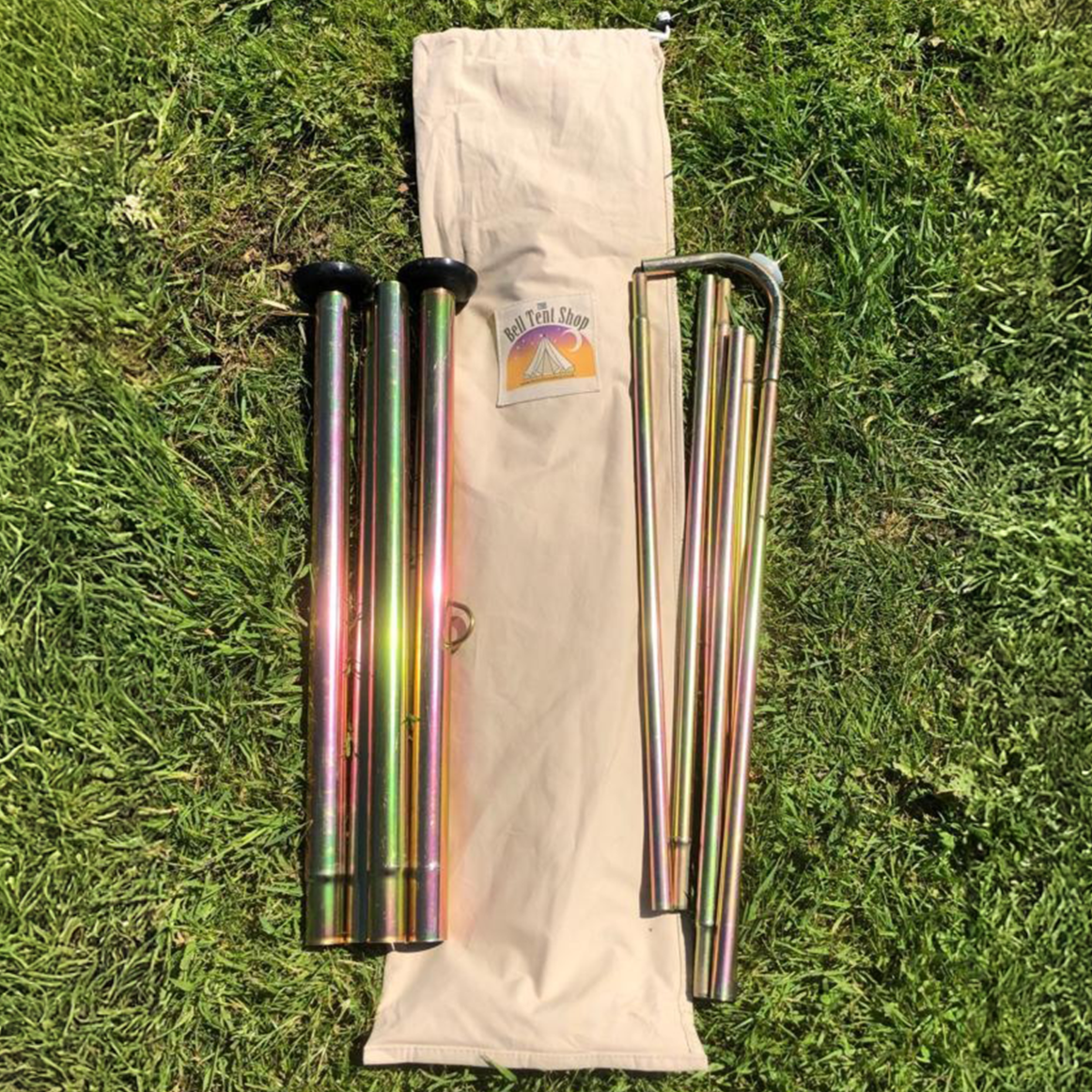 bell tent pole Ultimate 4m Bell Tent Centre Pole & A Frame Set – The Bell Tent Shop