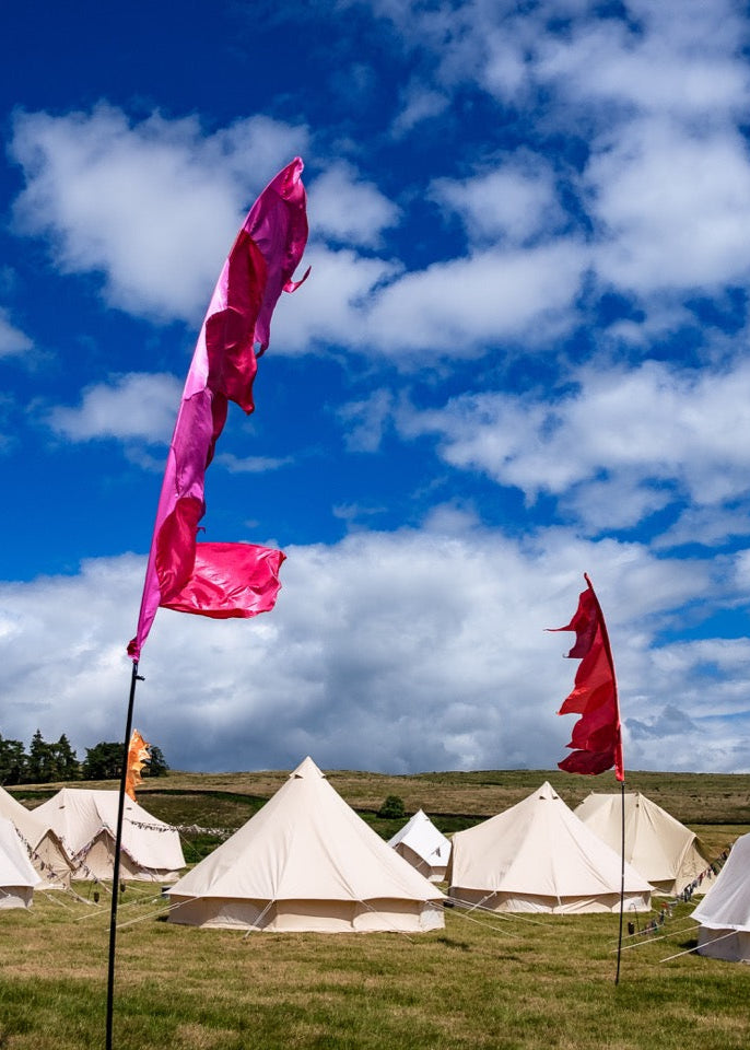 Festival Flags with Ultimate 4M Bell Tents 