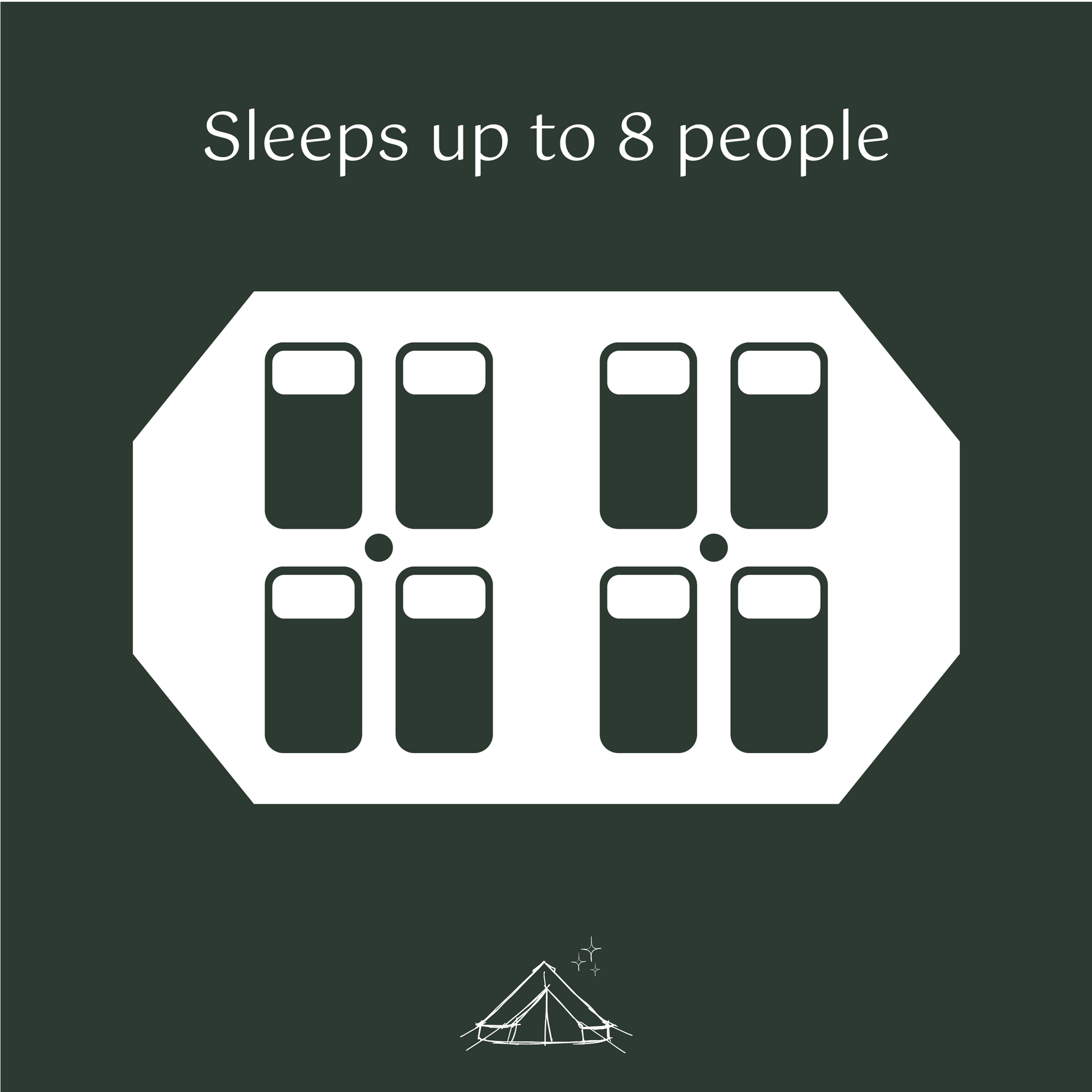 Layout Diagram for Sleeping 8 People
